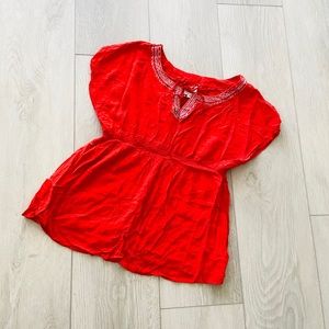 🟡 3/$12 🟡 Vibrant orange/red Maternity blouse